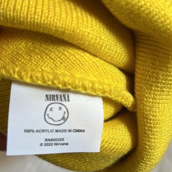 NWT Urban Outfitters Nirvana Streetwear Winter Beanie Hat - Picture 4 of 6